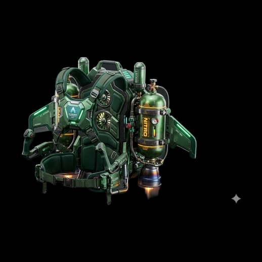 Jetpack futuriste 3D gratuit avec reservoirs