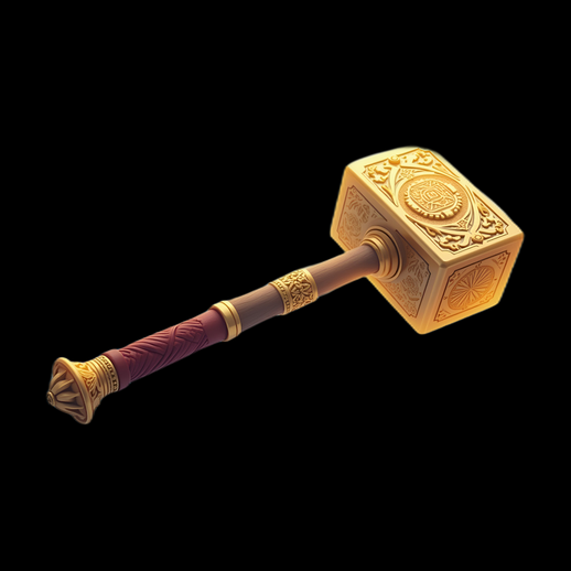 Marteau de guerre ornemental fantastique 3D