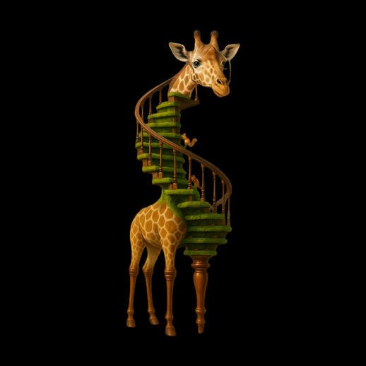 Giraffe escalier inhabituelle - modele 3D gratuit