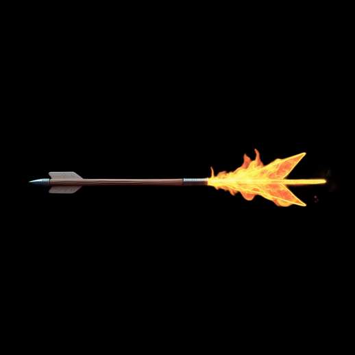 Flèche enflammée asset 3D