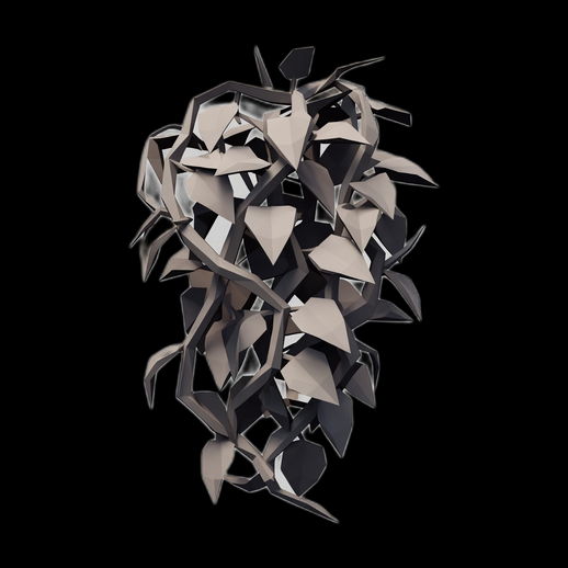 Modele 3D gratuit plante abstraite polygonale