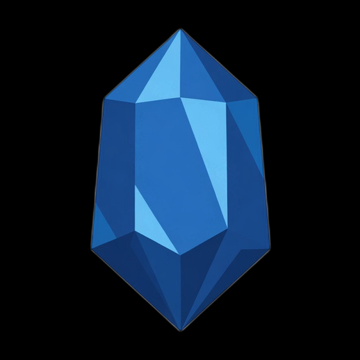 Cristal bleu 3D gratuit gemme facettee