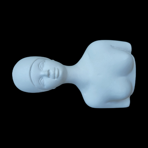 Buste femme stylise 3D gratuit minimaliste blanc