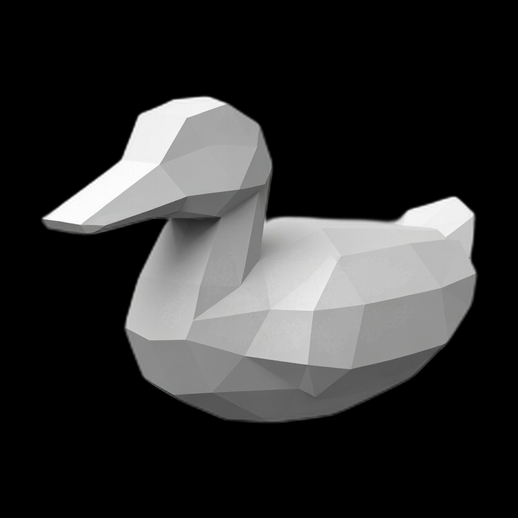 Canard low poly 3D gratuit stylise - modele 3D gratuit