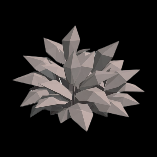 Cristaux low poly 3D gratuit gris - modele 3D gratuit