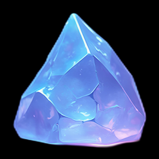 Cristal bleu translucide