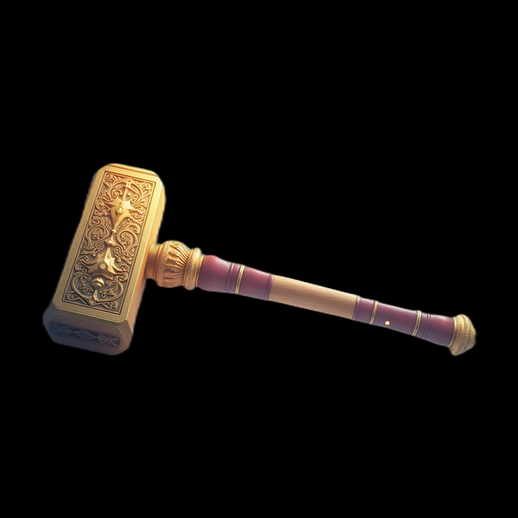Marteau orné médiéval 3D