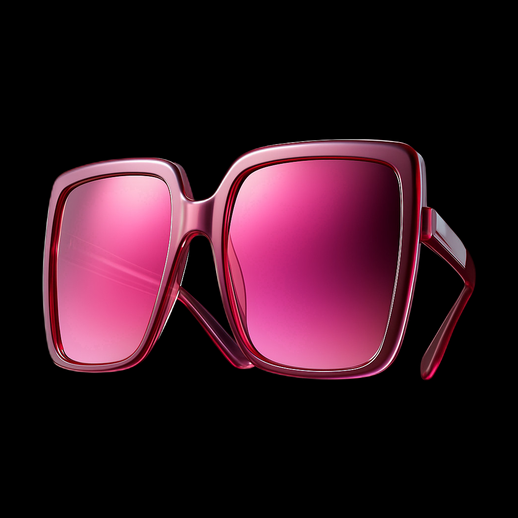 Lunettes de soleil carrées roses