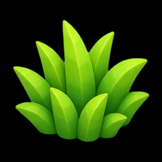 Touffe herbe stylisee 3D gratuit low poly