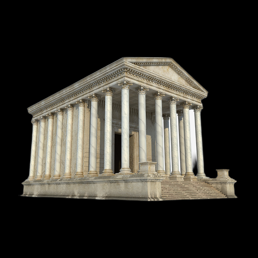 Temple romain en 3D