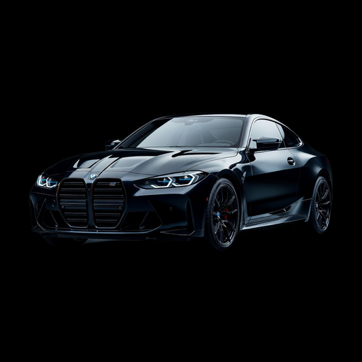 Voiture sport noire 3D gratuit coupe moderne