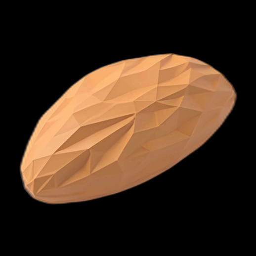 Amande 3D low poly isométrique