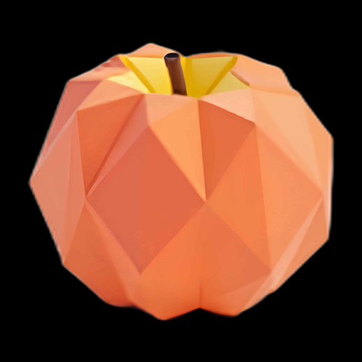 Pomme 3D Origami Orange Moderne