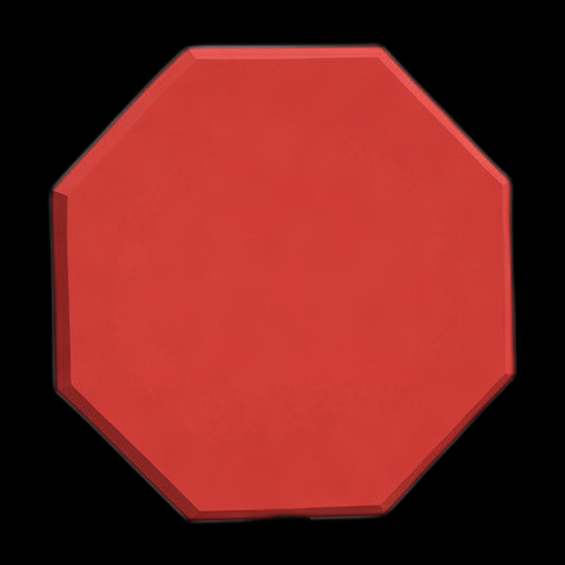 Panneau octogonal rouge 3D gratuit simple