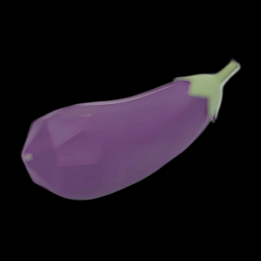 Aubergine stylisée en 3D