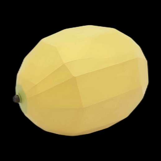 Citron 3D stylisé jaune