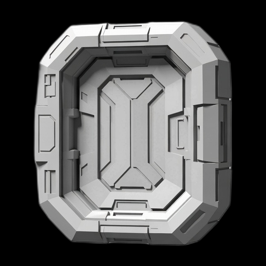 Porte futuriste 3D gratuit sci-fi industrielle