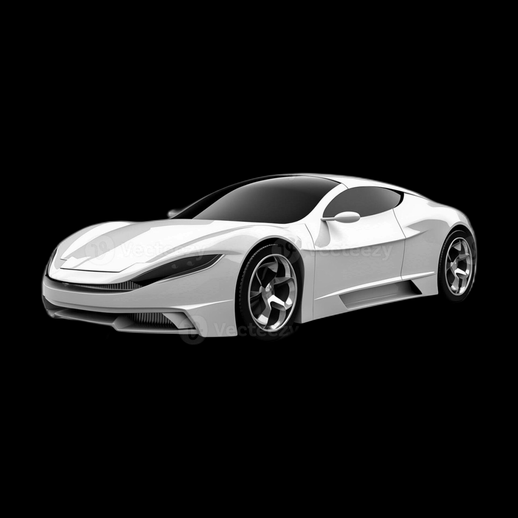 Voiture de sport moderne 3D gratuit blanche