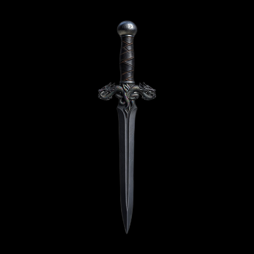 Epee fantasy 3D gratuit avec dragons sculptes
