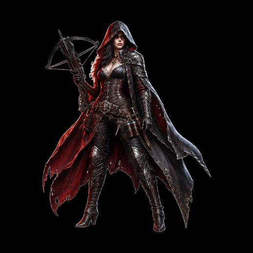 Guerriere fantasy 3D gratuit avec arbalete