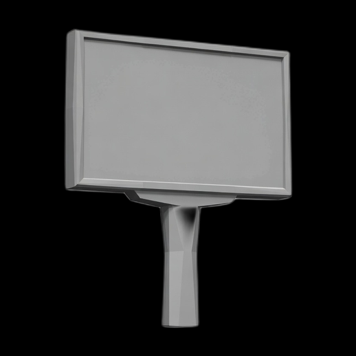 Pancarte 3D gratuit panneau signalisation simple