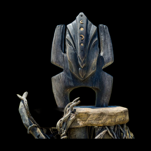 Trone fantasy 3D gratuit en bois sculpte