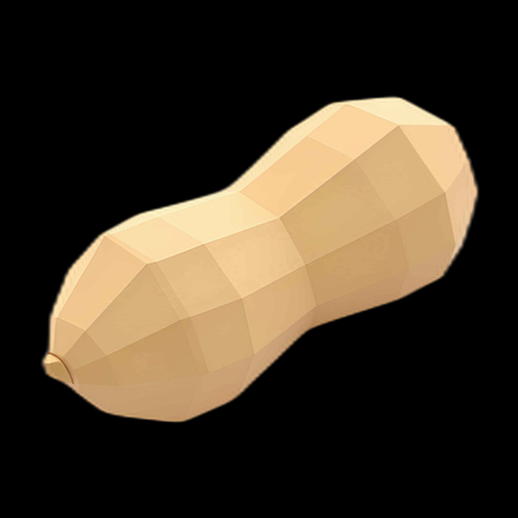 Arachide Low Poly 3D - modele 3D gratuit