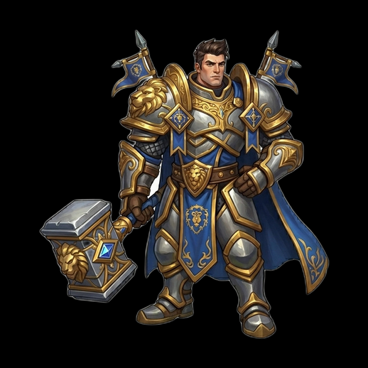Chevalier fantasy 3D gratuit avec marteau