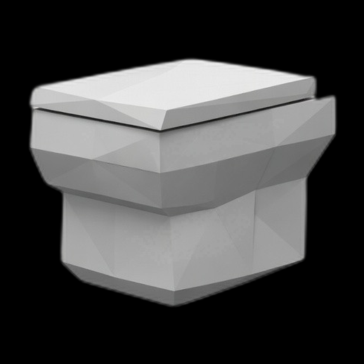 Boite low poly 3D gratuit en pierre