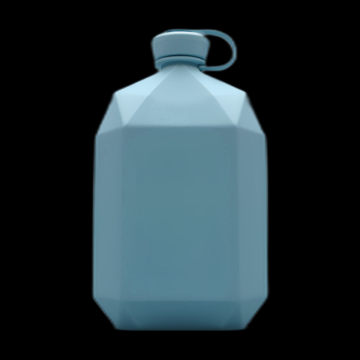 Carafe d'eau 3D stylisée turquoise