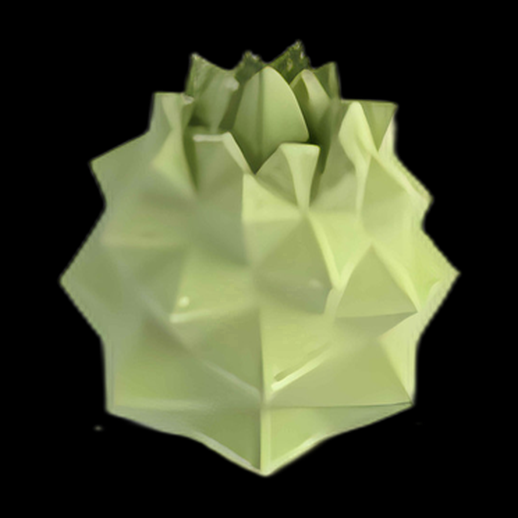 Objet 3D géométrique complexe vert pâle - modele 3D gratuit