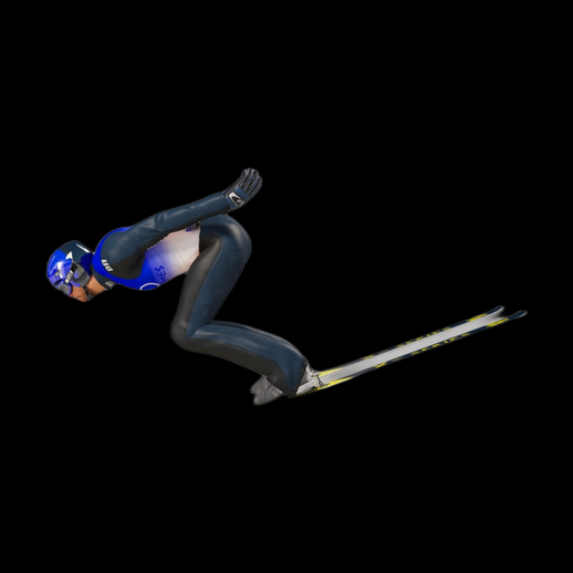 Sauteur a ski 3D gratuit en combinaison