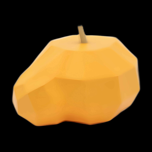 Citrouille 3D orange minimaliste