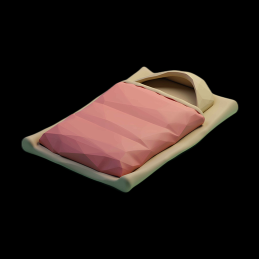 Sac de couchage Low Poly rose