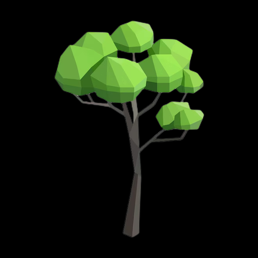 Arbre low poly 3D gratuit stylise