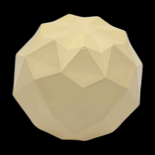 Sphère géométrique 3D beige clair