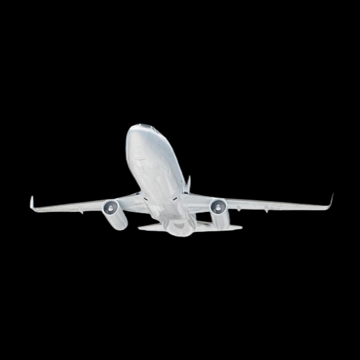 Avion de ligne 3D gratuit realiste blanc