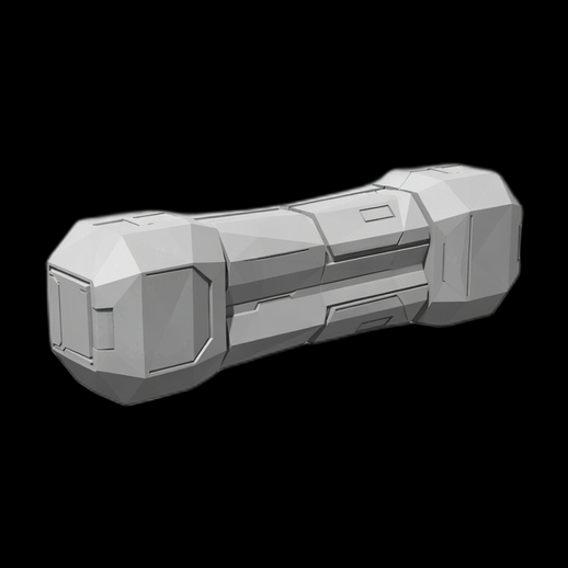 Conteneur futuriste 3D gratuit style sci-fi