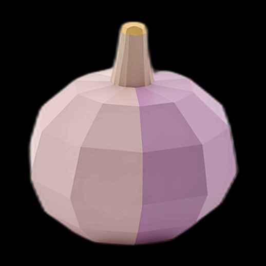 Citrouille stylisée basse polygone 3D