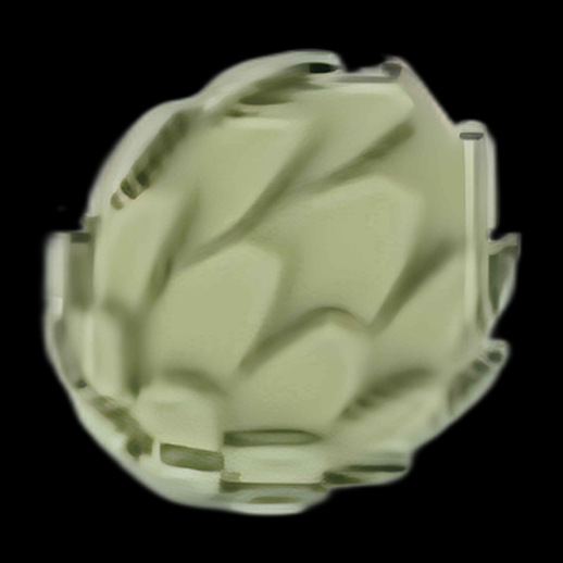 Asset 3D d'un artichaut entier