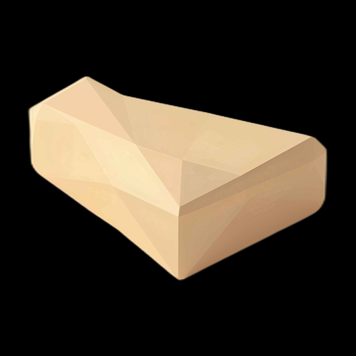 Camembert 3D stylisé