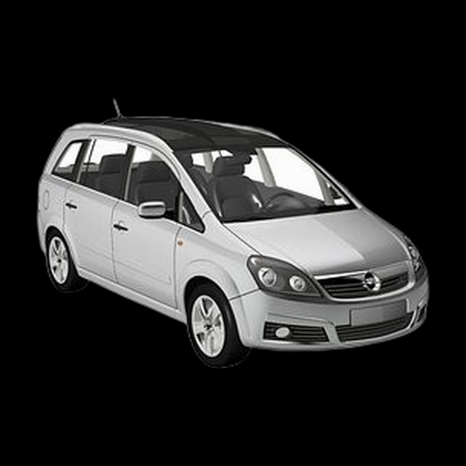 Voiture familiale 3D gratuit monospace argent realiste