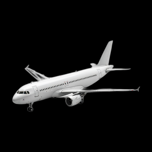 Modele avion de ligne 3D gratuit realiste