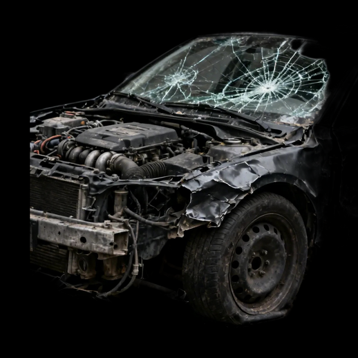 Voiture accidentee 3D gratuit avec dommages realistes