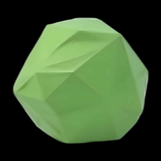 Pierre géométrique 3D vert clair