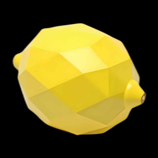 Citron jaune 3D polygonal stylisé