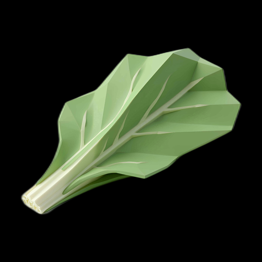 Chou vert 3D Low Poly - modele 3D gratuit