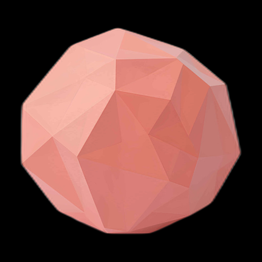 Polygonal Peach 3D Model Asset