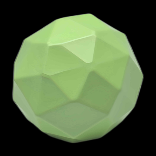 Asset 3D : Sphère géométrique verte