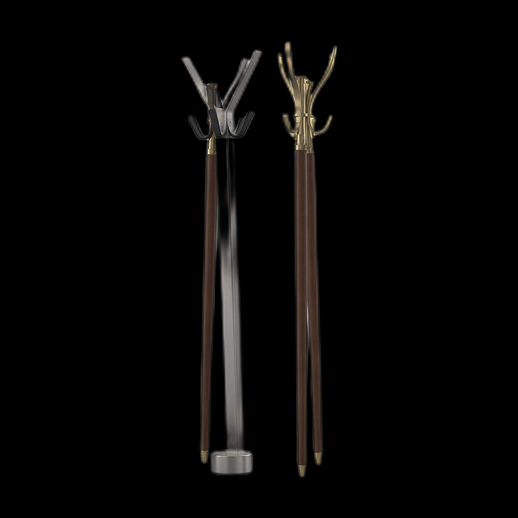 Porte manteau design 3D gratuit en bois metal